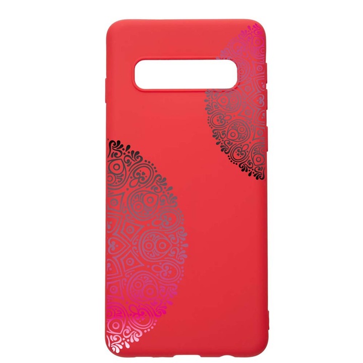 Силиконов калъф Unique за Samsung Galaxy S10 Plus, Lace, Red, R 92
