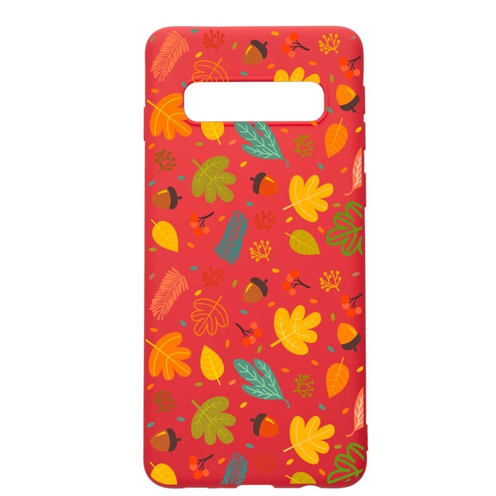 Силиконов калъф Unique за Samsung Galaxy S10 Plus, Autumn, Red, R 108
