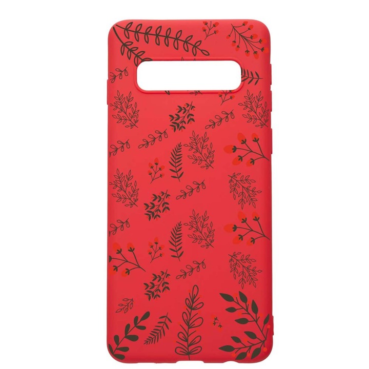 Силиконов калъф Unique за Samsung Galaxy S10 Plus, Berry, Red, R 153
