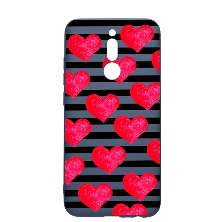 Силиконов калъф Unique за LG K40 / K12 Plus, Hearts, Alaskan Blue, AB 102