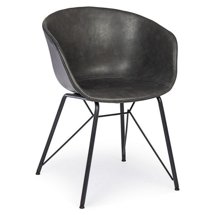 Scaun gri antracit Warhol 59x54.5x80 cm