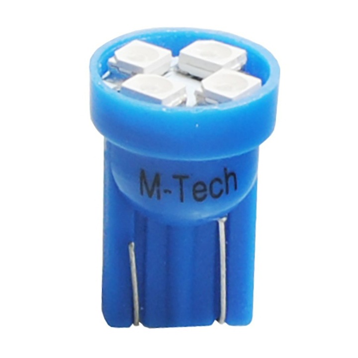 M-Tech 2 db autós izzó készlet, LED, SMD3528, T10, 12 V