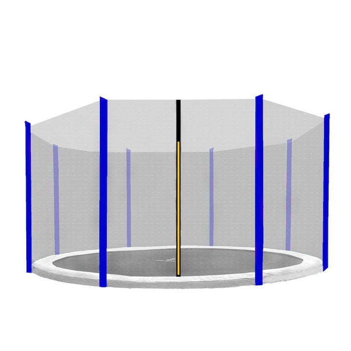 Aga Védőháló 8 oszlopos,366 cm-es trambulinhoz Fekete háló / Kék