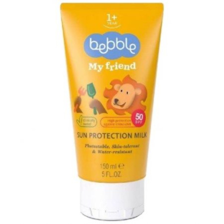 Lapte pentru protectie solara SPF50, 150ml, Bebble