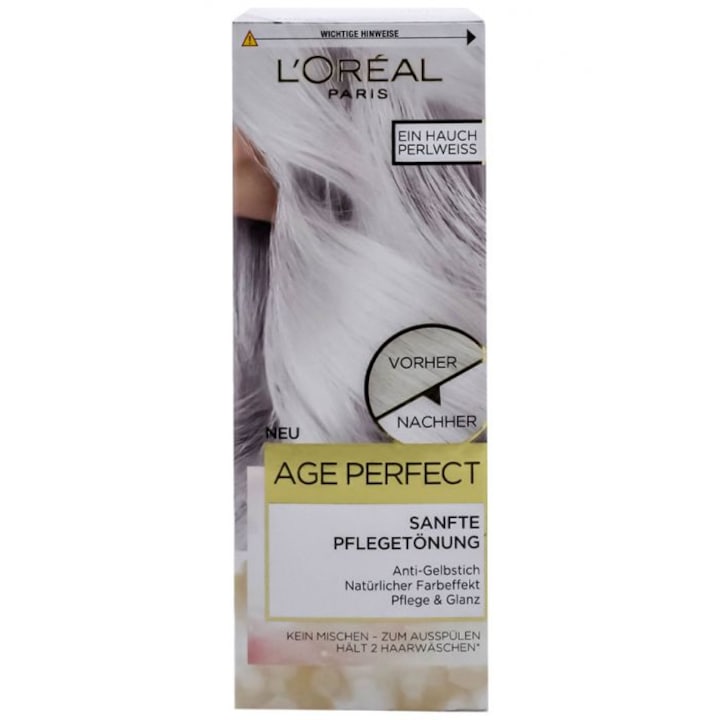 Временна боя за коса 80 мл, L'oreal Treatment, Perlweiss Age Perfect