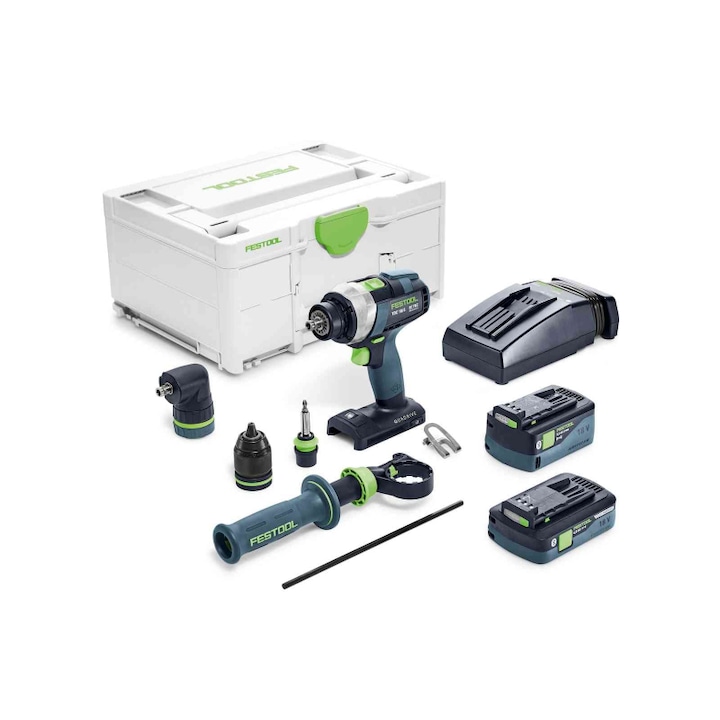Акумулаторна бормашина, Festool, Li-Ion, черна