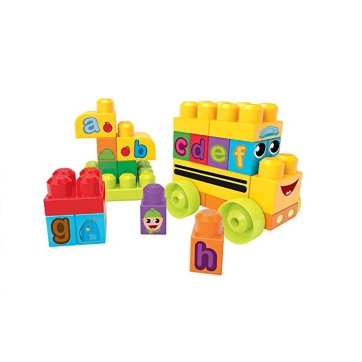 Autobuzul Mega Bloks First Builders Abc Spell School Bus, 44 piese, 1-5 ani