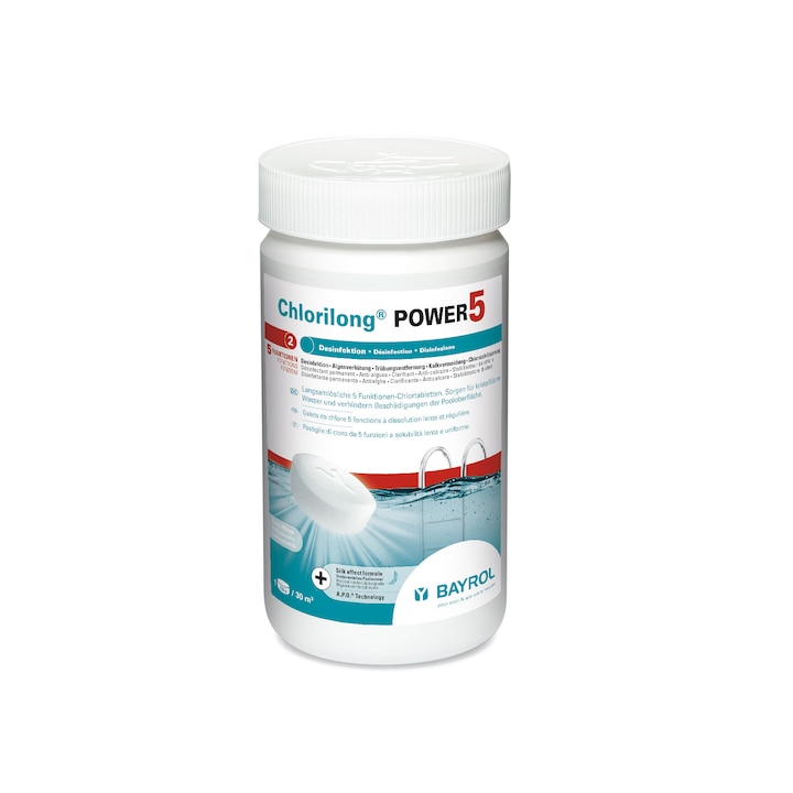 Dezinfectant pe baza de Clor pentru piscine Bayrol, Chlorilong Power 5 1.25 kg