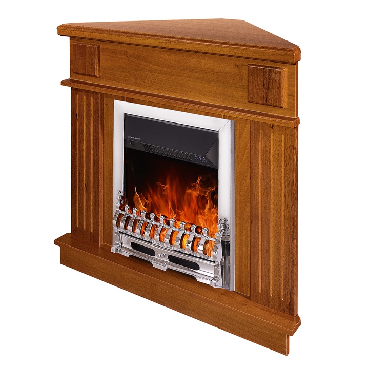 Semineu electric Marina colt nut & Galileo Silver, Dimensiuni(I*L*A): 1000*1000*500 mm, 2000 W