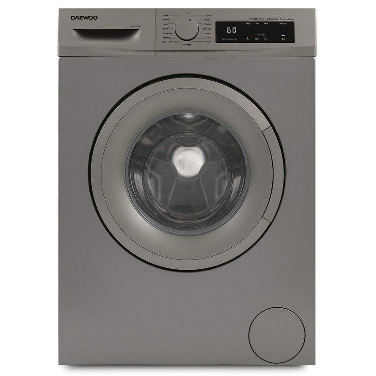 Masina de spalat rufe Daewoo WM710T0SU0BG, 1000 rpm, 7kg, 15 programe, Clasa D, Silver