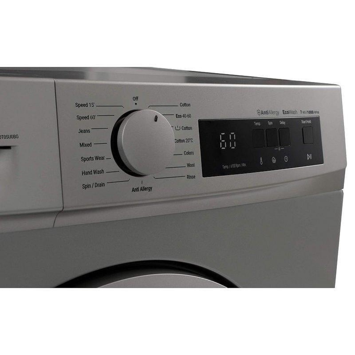 Masina de spalat rufe Daewoo WM710T0SU0BG, 1000 rpm, 7kg, 15 programe, Clasa D, Silver