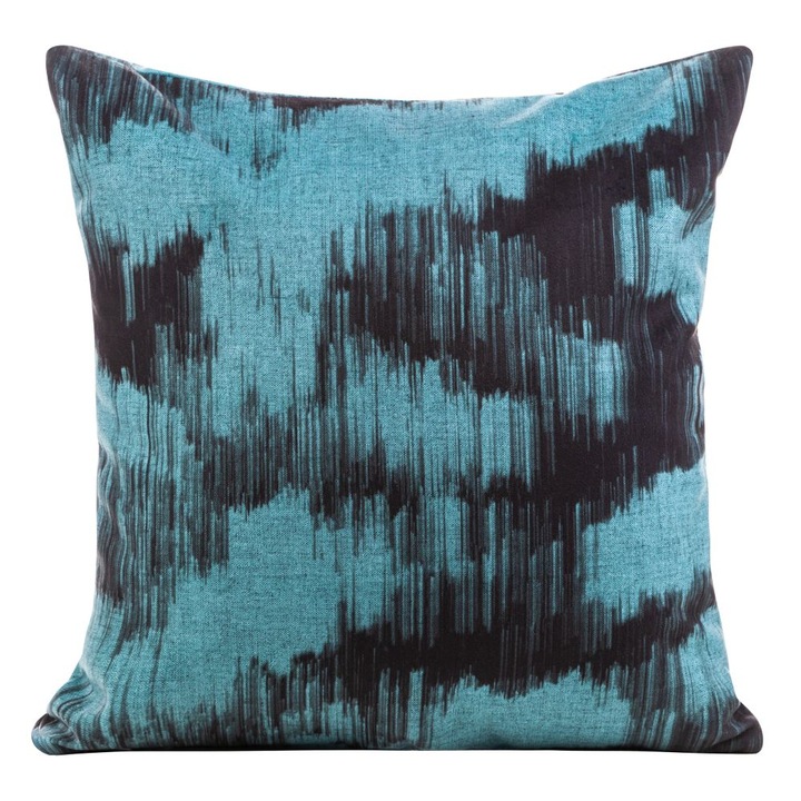 Fata de perna decorativa niebla 45x45 Eurofirany albastru/negru