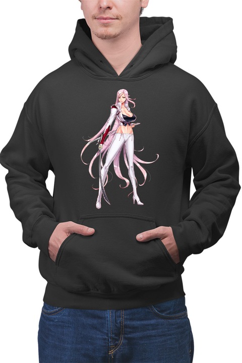 Hanorac barbati Triage X Komine Youko Myanime Fantasy Drama, negru, marime 2XL