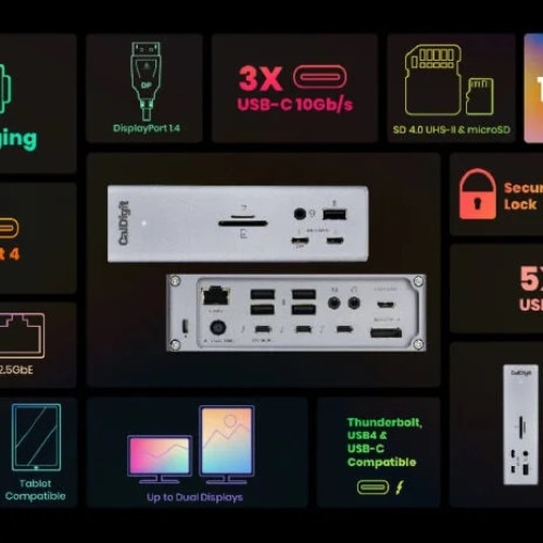 CalDigit TS4 Thunderbolt 4 Dock cu 18 porturi 98 W - Extindeti CalDigit TS4 Thunderbolt 4 Dock cu 18 porturi 98 W - Extindeti