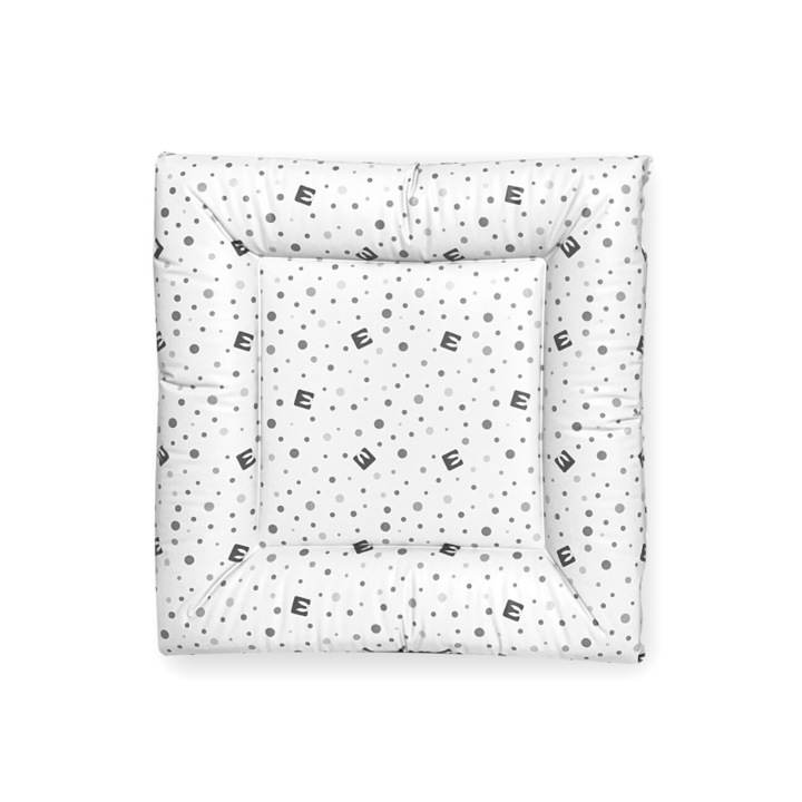 Saltea de infasat Bianconiglio Kids FLAFFI 60 x 60 cm, cu buline, Gri