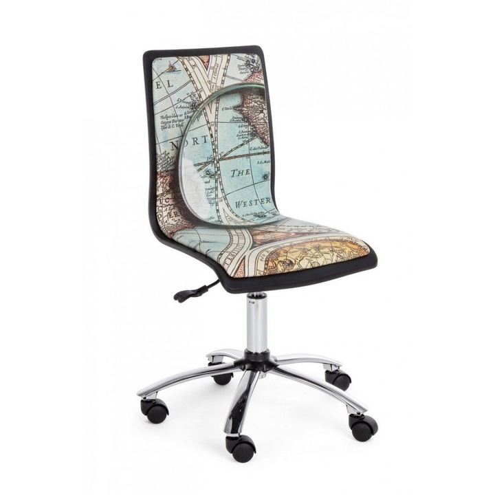 Gulliver ergonomikus irodai szék ezüst króm lábbal 42x40x99 cm