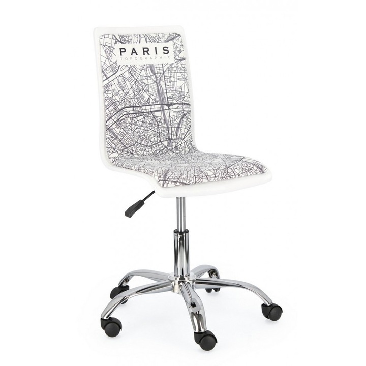 Ergonomikus irodai szék Paris ezüst króm lábbal 42,5x40x87 cm