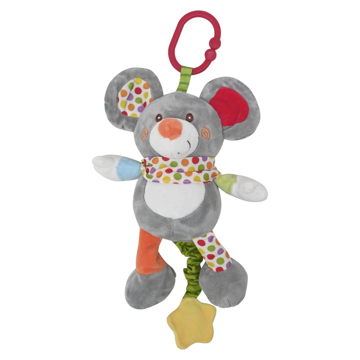 Плюшена играчка, Lorelli, Мишле, 24 см, музикална, 0 месеца+