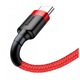 Cablu Baseus Cafule, USB la USB-C, Quick Charge, 3A, 1m, Rosu
