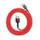 Cablu Baseus Cafule, USB la USB-C, Quick Charge, 3A, 1m, Rosu