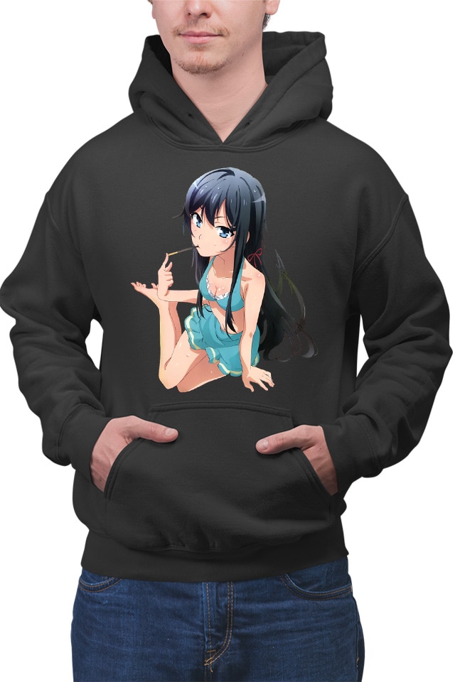 Hanorac barbati OreGairu Yukino Swim Suit Summer Pocky, negru