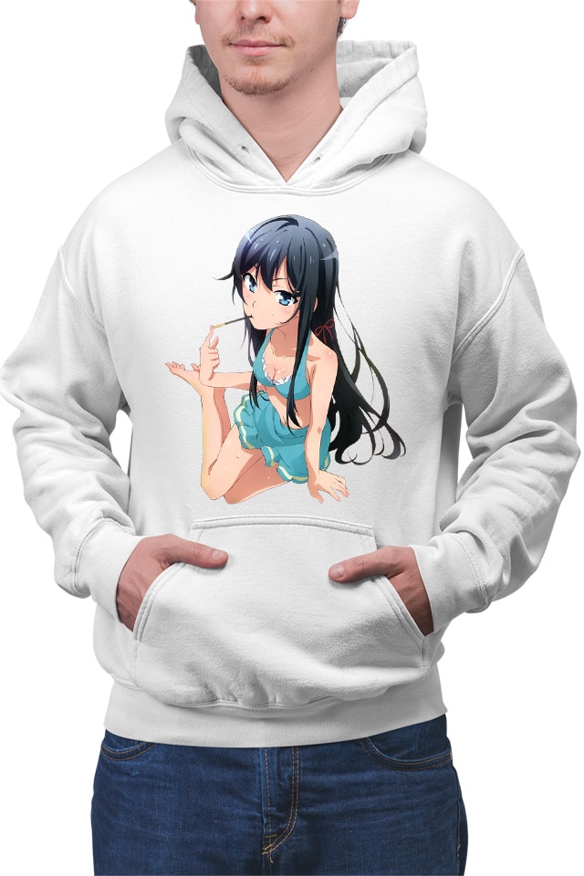 yuka♡　0828★★ Hanorac barbati OreGairu Yukino Swim Suit Summer Pocky, alb