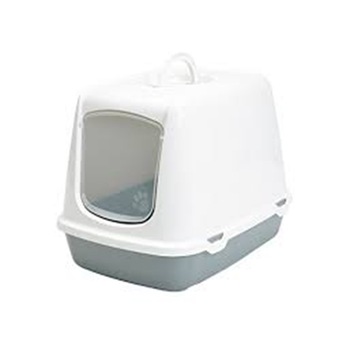 Litiera cu acoperis, usita si filtru carbon, Nobby Oscar, Gri, 50 x 37 x 39 cm Litiera cu acoperis, usita si filtru carbon, Nobby Oscar, Gri, 50 x 37 x 39 cm