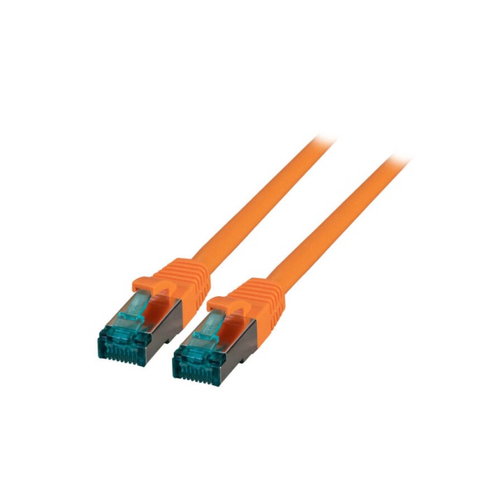 EFB Category 6A 10Gbit S/FTP réz patch kábel, narancs, L=0.5 méter