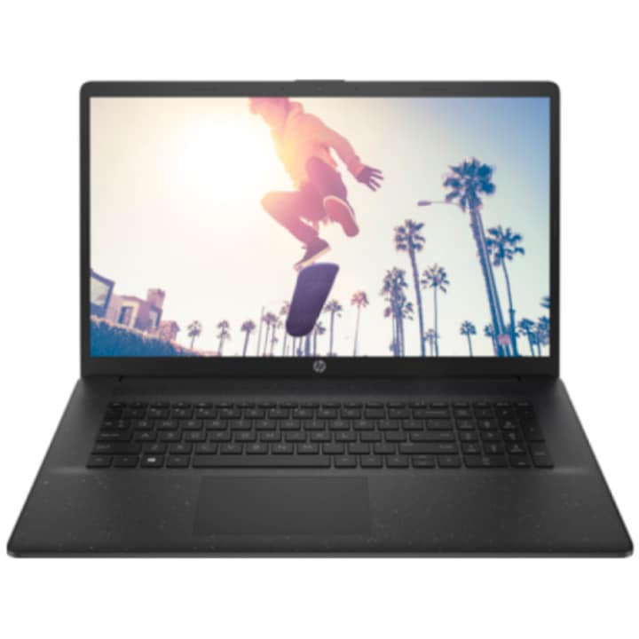 HP 17-cn0111ng laptop, Intel® Celeron® N4120 4M gyorsítótár, akár 2,60 GHz, 17,3" FHD, 8GB, 512GB SSD, Intel UHD 600 Graphics, Fekete