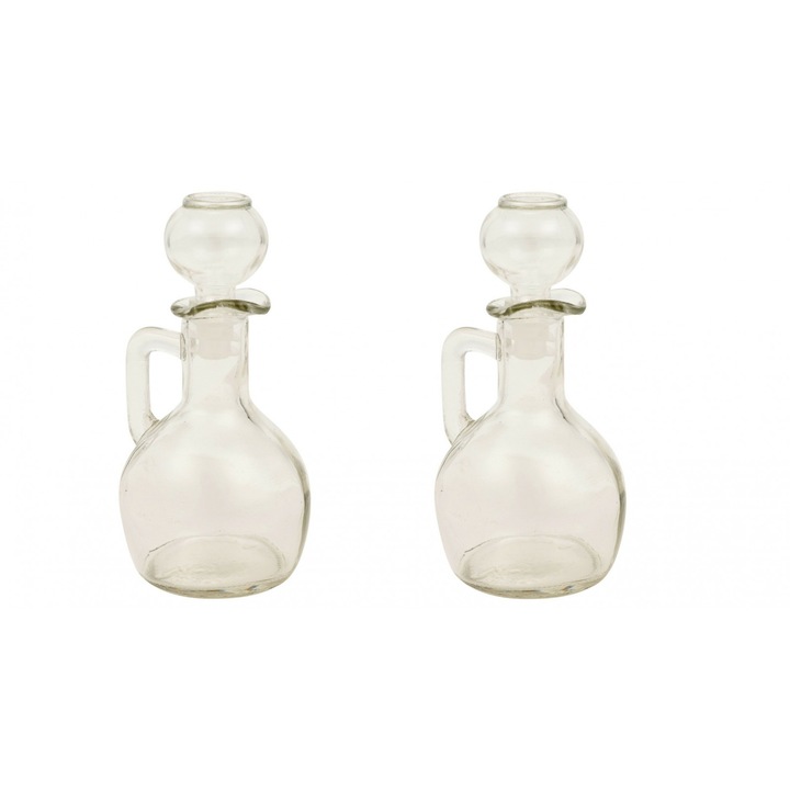 Комплект от 2 бутилки олио и оцет Excellent Houseware, 6x15 см, 160 мл, прозрачни