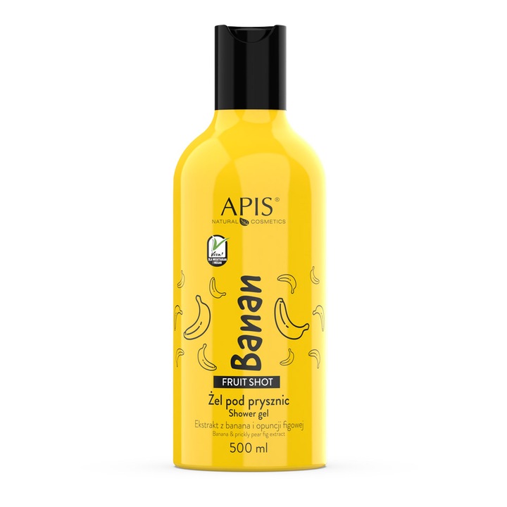 Gel de dus APIS Fruit Shot cu Banane, 500 ml