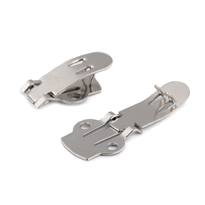 2 db-os klipsz készlet díszekhez 15 x 21 mm Ezüst
