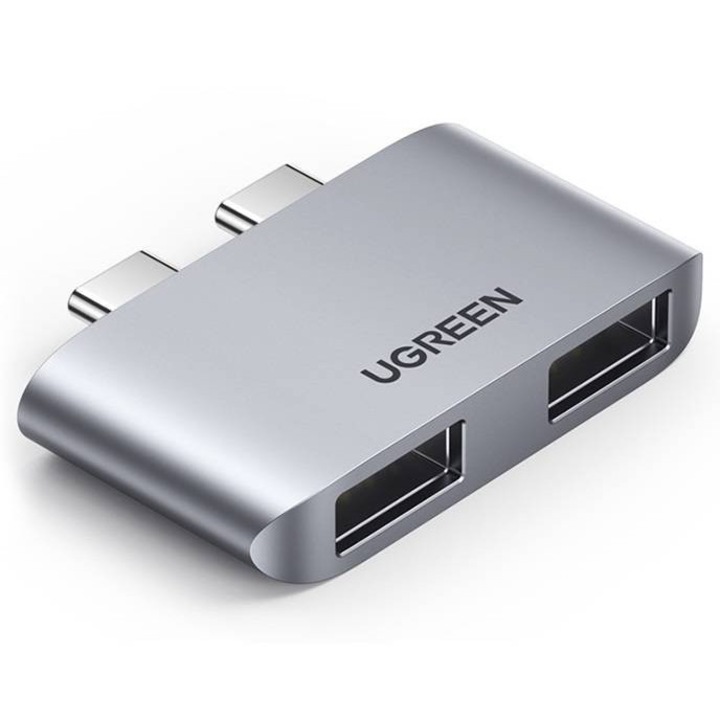 UGREEN CM413 adapter, 2x USB-C – 2x USB 3.0 (szürke)