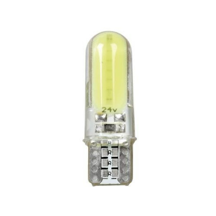 Set 2 becuri auto Lampa, LED, 150 lm, T10, W2.1x9.5d, 24-30 V, Alb