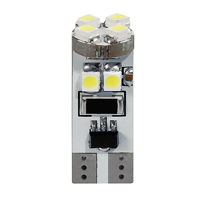 Set 2 becuri auto Lampa, LED, 8x SMD, T10, 24 V, Rosu