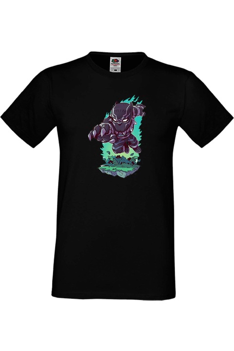 Férfi póló ajándék Marvel Отмъстителите Avengers Szuperhősök Super Heroes Black Panther, Fekete