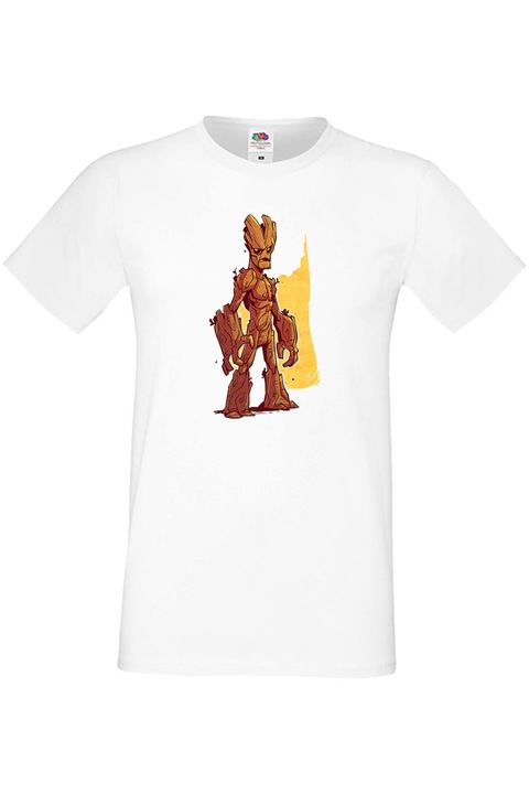 Férfi póló ajándék Marvel Отмъстителите Avengers Szuperhősök Super Heroes Groot 1, Fehér