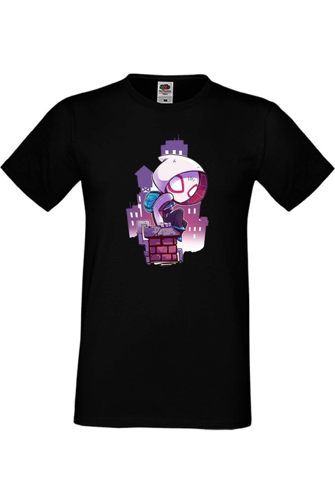 Férfi póló ajándék Marvel Отмъстителите Avengers Szuperhősök Super Heroes Spider Gwen, Fekete