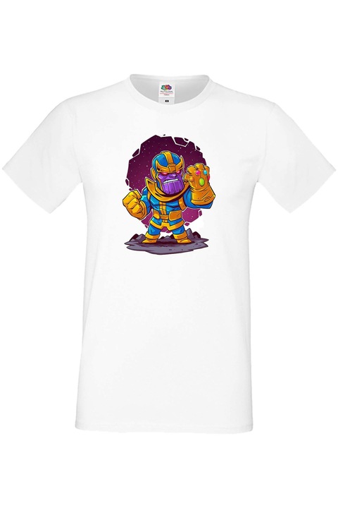 Férfi póló ajándék Marvel Отмъстителите Avengers Szuperhősök Super Heroes Thanos, Fehér
