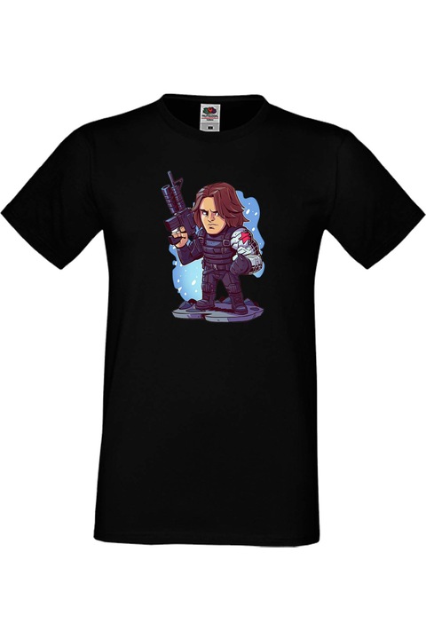 Férfi póló ajándék Marvel Отмъстителите Avengers Szuperhősök Super Heroes Winter Soldier, Fekete