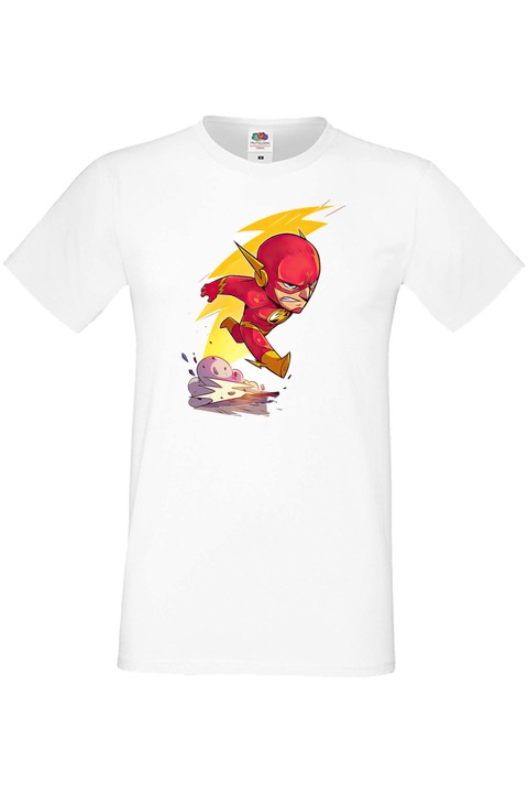 Férfi póló, ajándék Marvel DC Justice League Az Igazság Ligája Szuperhősök Super Heroes Flash, Fehér