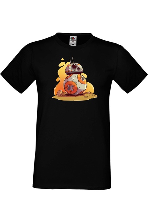 Férfi póló Ajándék Star Wars Csillagok háborúja Jedik Disney BB-8, Fekete