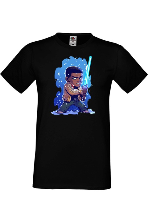 Férfi póló Ajándék Star Wars Csillagok háborúja Jedik Disney Fin, Fekete