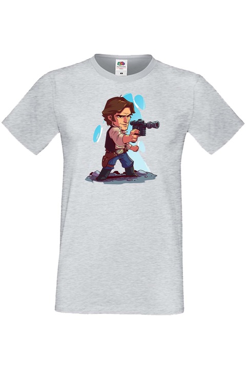 Férfi póló Ajándék Star Wars Csillagok háborúja Jedik Disney Han Solo, Szürke