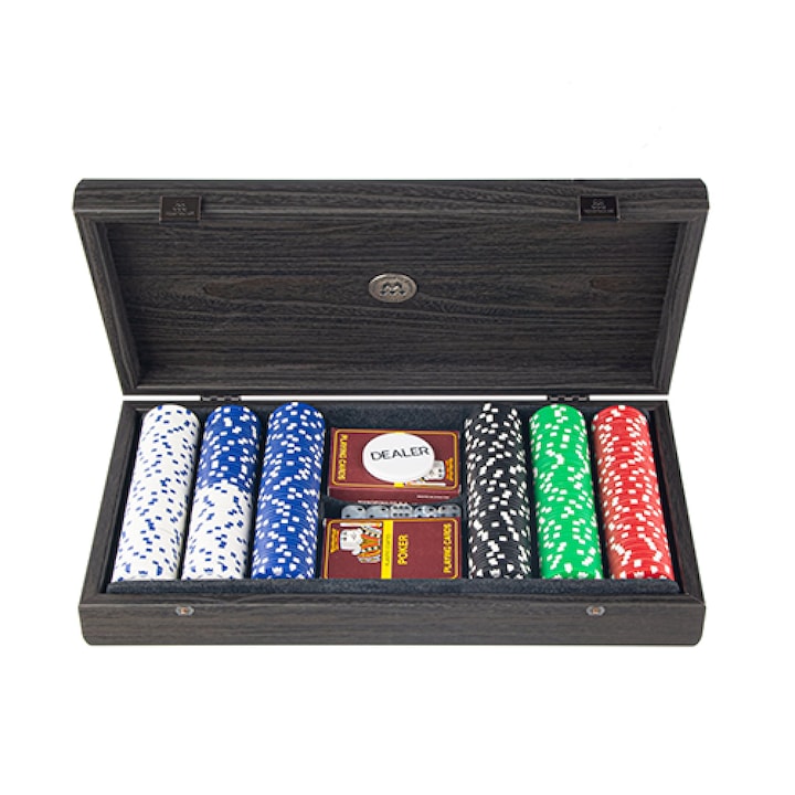 Покер комплект Manopoulos, Кутия имитация на кожа, Черен