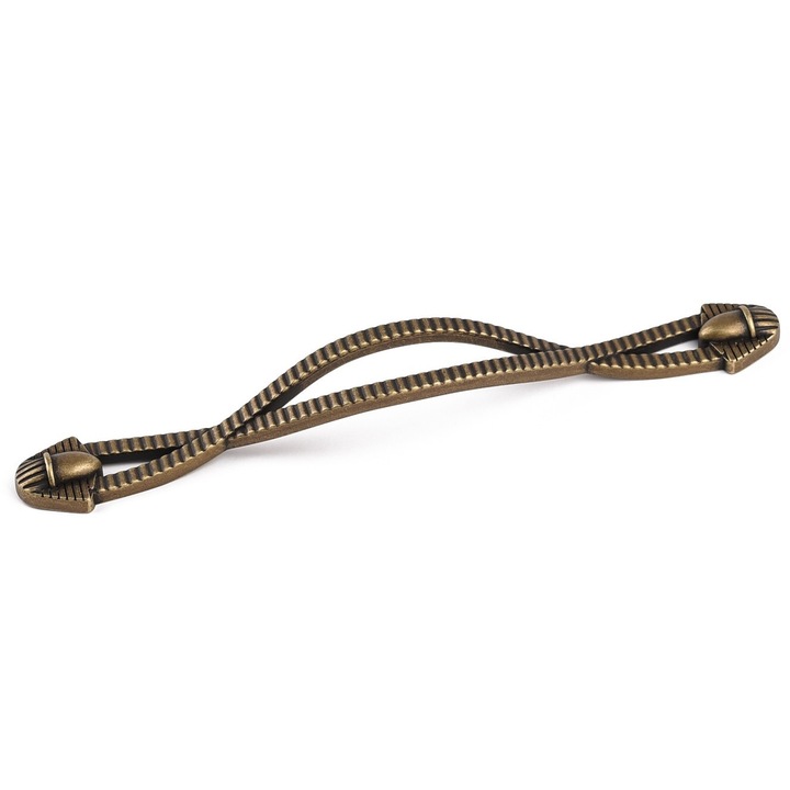 Maner pentru mobila Cleopatra, finisaj alama antichizata CB, 192 mm