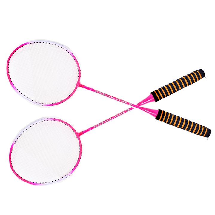 Set 2 palete de badminton Vision Pro 708, cu husa, roz