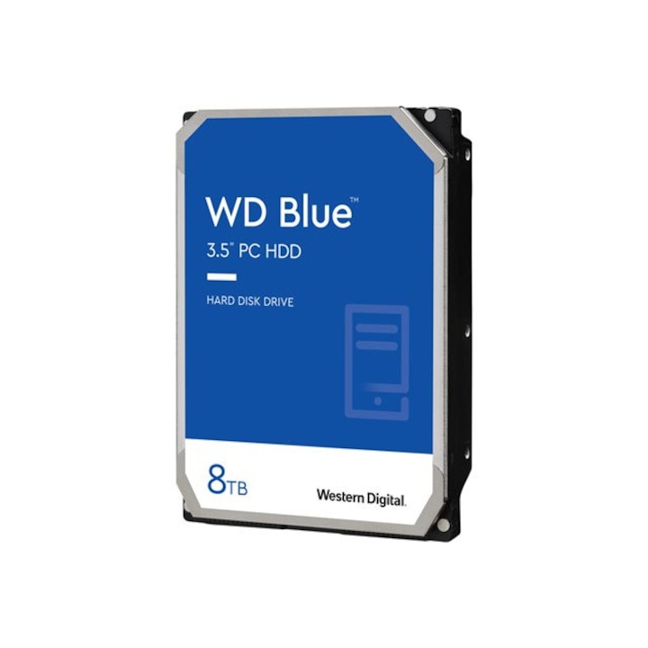 Хард диск WD Blue WD80EAZZ - Hard drive - 8 TB - internal - 3.5" - SATA 6Gb/s - 5640 rpm - buffer: 128 MB WD80EAZZ