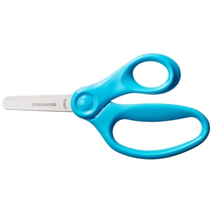 Ножици за деца Fiskars със заоблен връх, тюркоаз, 13 см