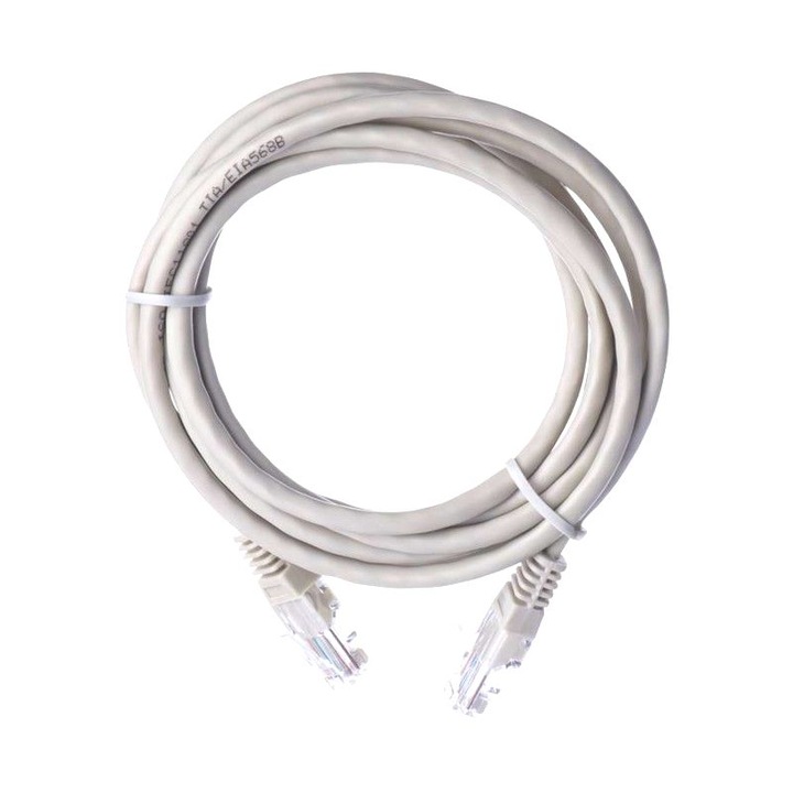 Cablu S/FTP Retea, Gri, Ethernet Cat6, 10m Lungime - Ecranat cu Mufa, Conector RJ45